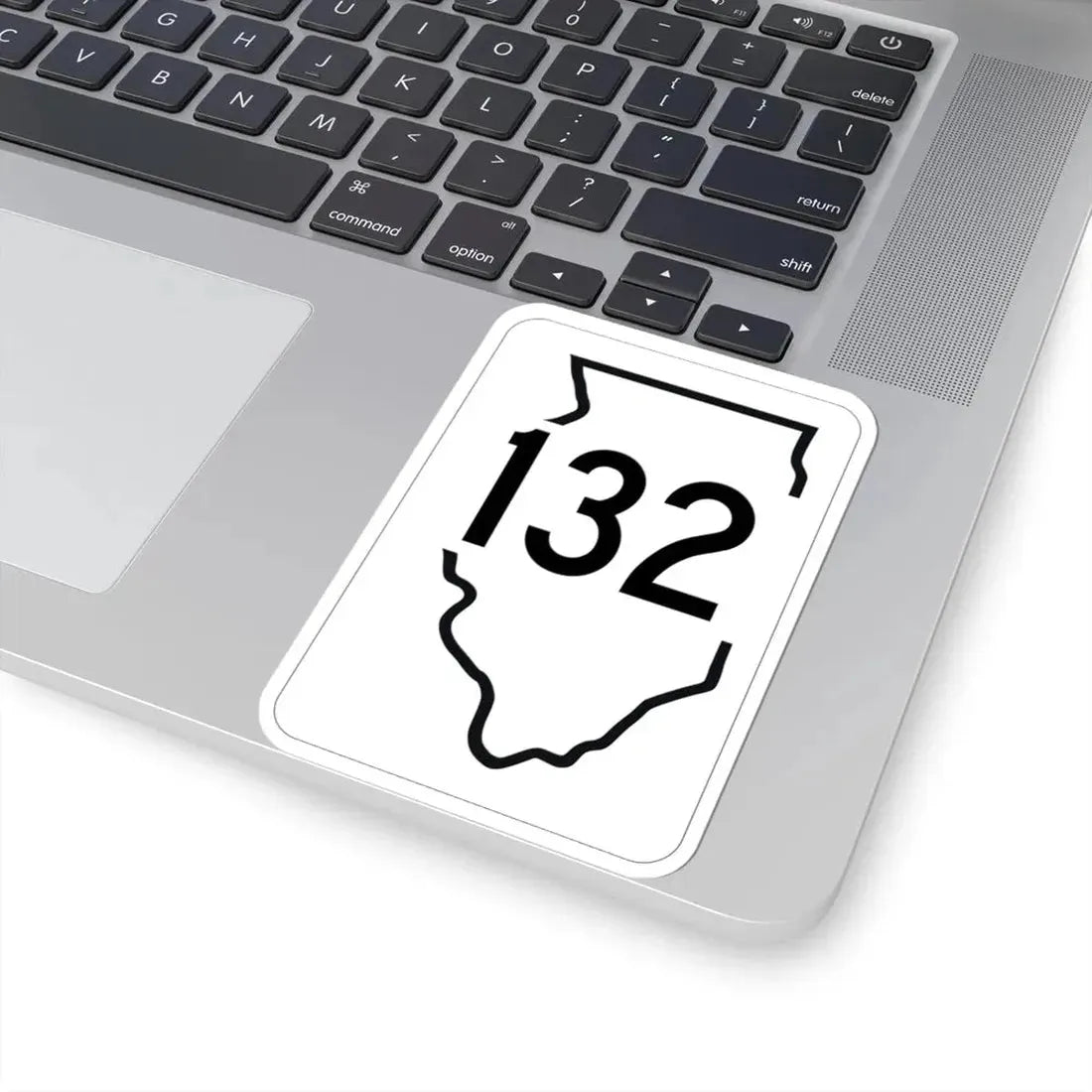 Illinois 132 1950 (Illinois) (Road Sign) STICKER Vinyl Kiss-Cut Decal - The Sticker Space