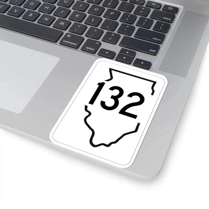Illinois 132 1950 (Illinois) (Road Sign) STICKER Vinyl Kiss-Cut Decal - The Sticker Space