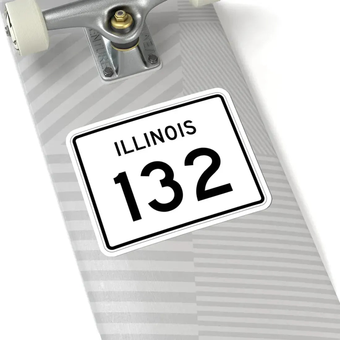Illinois 132 (Illinois) (Road Sign) STICKER Vinyl Kiss-Cut Decal - The Sticker Space