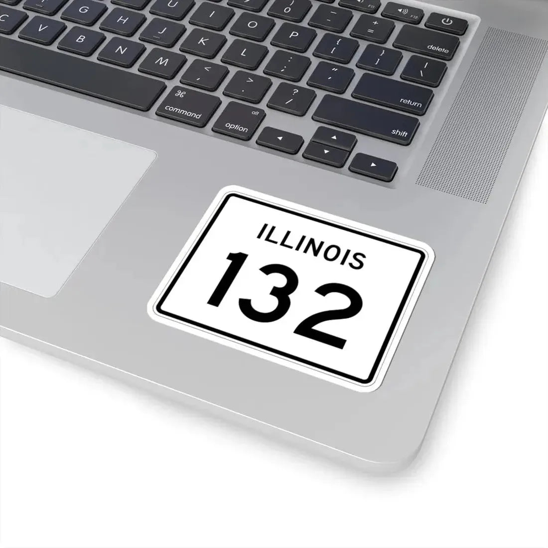 Illinois 132 (Illinois) (Road Sign) STICKER Vinyl Kiss-Cut Decal - The Sticker Space