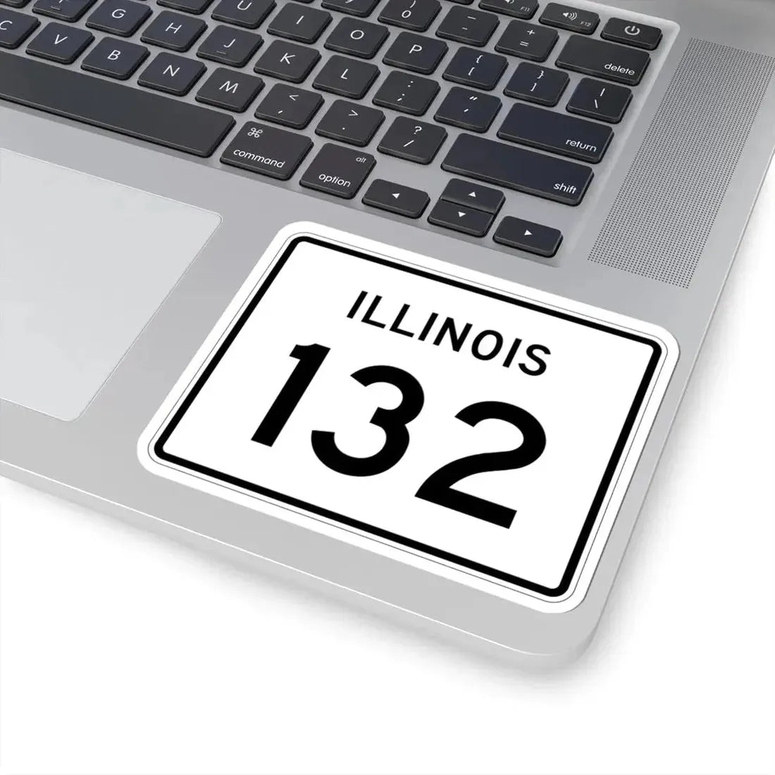 Illinois 132 (Illinois) (Road Sign) STICKER Vinyl Kiss-Cut Decal - The Sticker Space