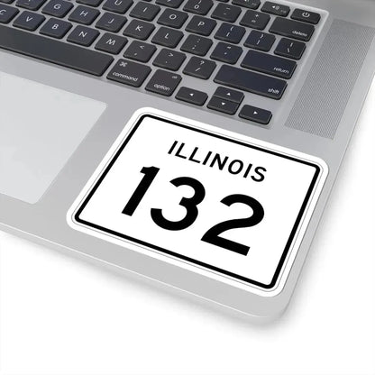 Illinois 132 (Illinois) (Road Sign) STICKER Vinyl Kiss-Cut Decal - The Sticker Space