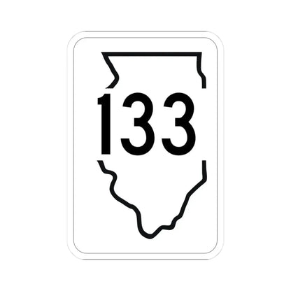 Illinois 133 1950 (Illinois) (Road Sign) STICKER Vinyl Kiss-Cut Decal 3 Inch White - The Sticker Space