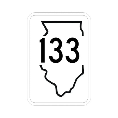 Illinois 133 1950 (Illinois) (Road Sign) STICKER Vinyl Kiss-Cut Decal 4 Inch White - The Sticker Space