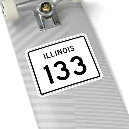 Illinois 133 (Illinois) (Road Sign) STICKER Vinyl Kiss-Cut Decal - The Sticker Space
