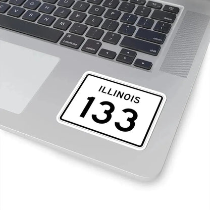 Illinois 133 (Illinois) (Road Sign) STICKER Vinyl Kiss-Cut Decal - The Sticker Space