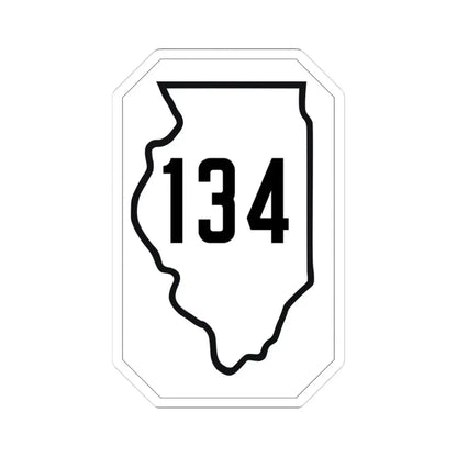 Illinois 134 1926 (Illinois) (Road Sign) STICKER Vinyl Kiss-Cut Decal 3 Inch White - The Sticker Space