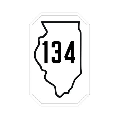 Illinois 134 1926 (Illinois) (Road Sign) STICKER Vinyl Kiss-Cut Decal 6 Inch White - The Sticker Space