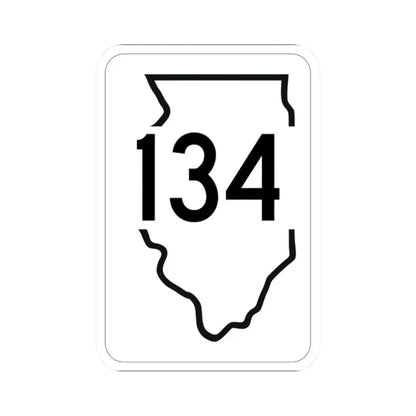Illinois 134 1950 (Illinois) (Road Sign) STICKER Vinyl Kiss-Cut Decal 2 Inch White - The Sticker Space