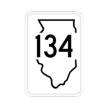 Illinois 134 1950 (Illinois) (Road Sign) STICKER Vinyl Kiss-Cut Decal 6 Inch White - The Sticker Space