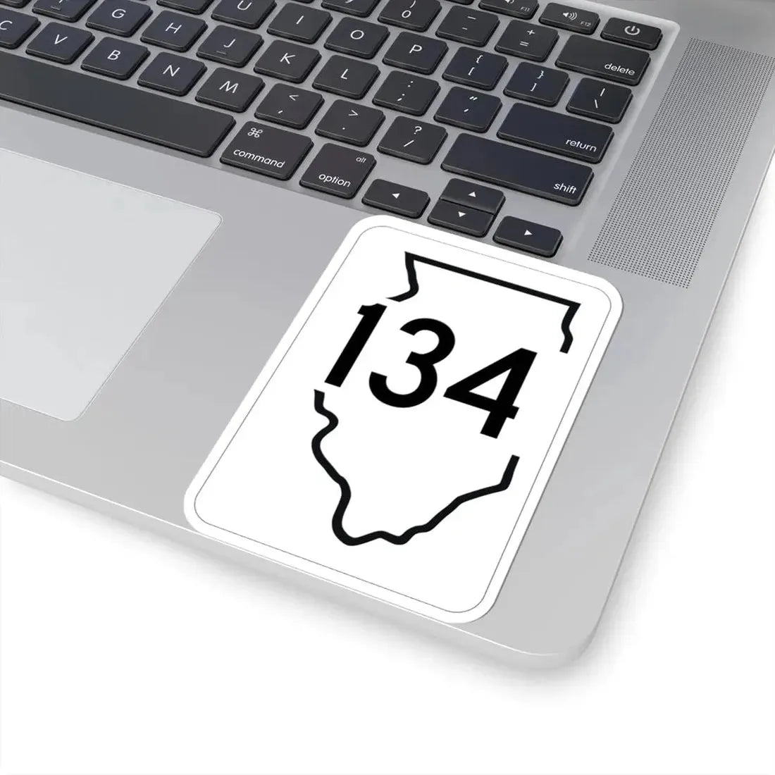 Illinois 134 1950 (Illinois) (Road Sign) STICKER Vinyl Kiss-Cut Decal - The Sticker Space