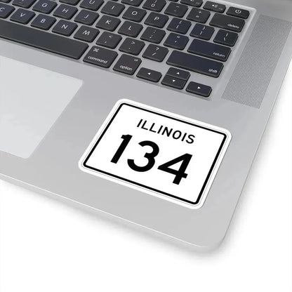 Illinois 134 (Illinois) (Road Sign) STICKER Vinyl Kiss-Cut Decal - The Sticker Space