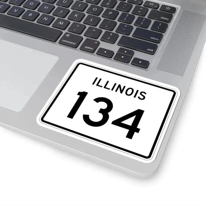 Illinois 134 (Illinois) (Road Sign) STICKER Vinyl Kiss-Cut Decal - The Sticker Space
