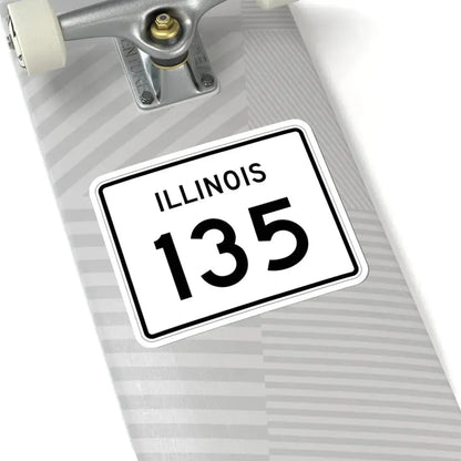 Illinois 135 (Illinois) (Road Sign) STICKER Vinyl Kiss-Cut Decal - The Sticker Space