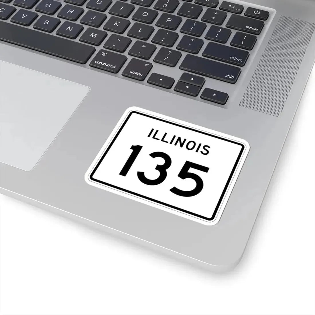 Illinois 135 (Illinois) (Road Sign) STICKER Vinyl Kiss-Cut Decal - The Sticker Space