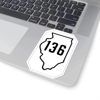 Illinois 136 1926 (Illinois) (Road Sign) STICKER Vinyl Kiss-Cut Decal - The Sticker Space