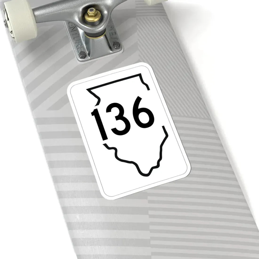 Illinois 136 1950 (Illinois) (Road Sign) STICKER Vinyl Kiss-Cut Decal - The Sticker Space