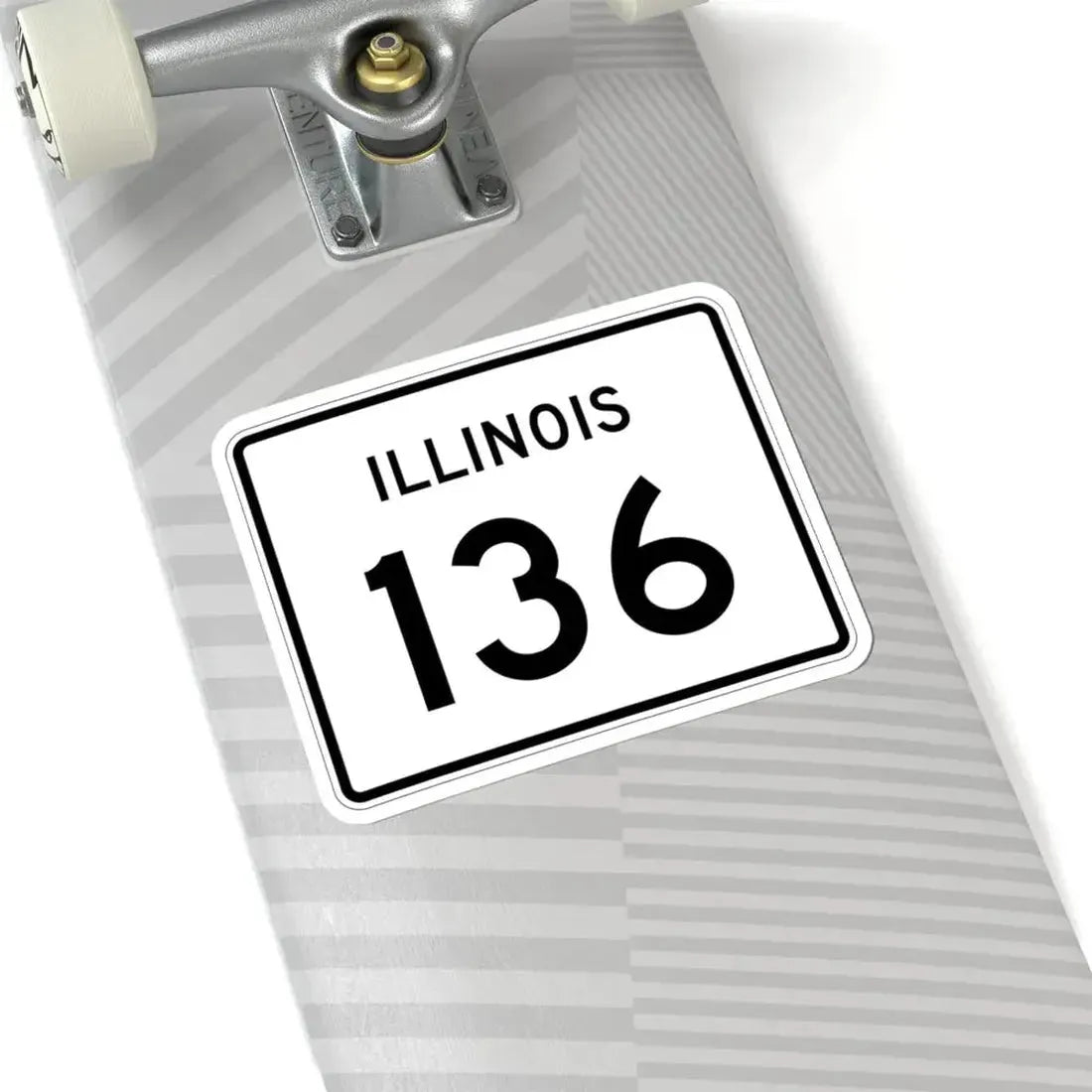 Illinois 136 (Illinois) (Road Sign) STICKER Vinyl Kiss-Cut Decal - The Sticker Space