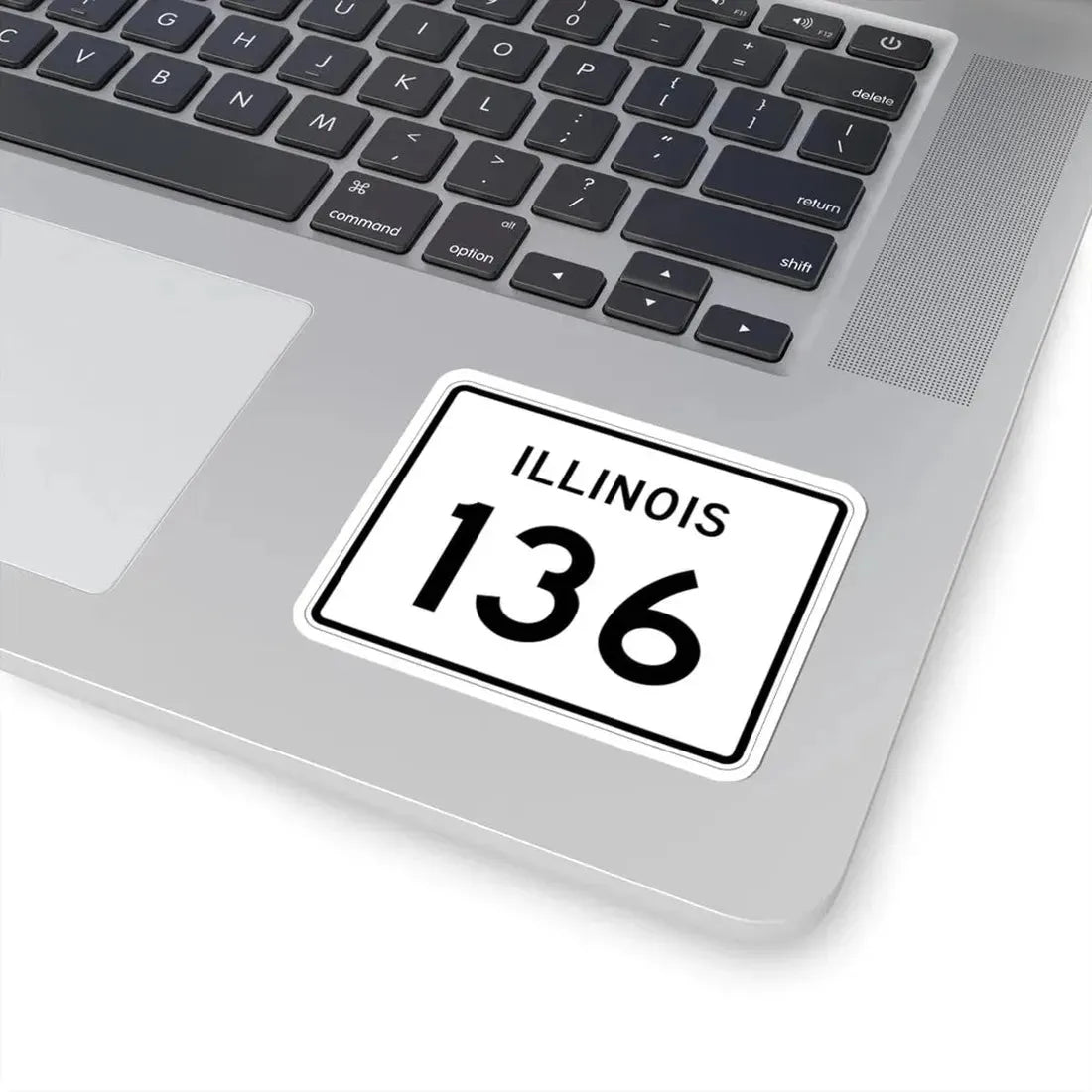Illinois 136 (Illinois) (Road Sign) STICKER Vinyl Kiss-Cut Decal - The Sticker Space