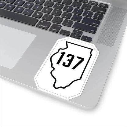 Illinois 137 1926 (Illinois) (Road Sign) STICKER Vinyl Kiss-Cut Decal - The Sticker Space