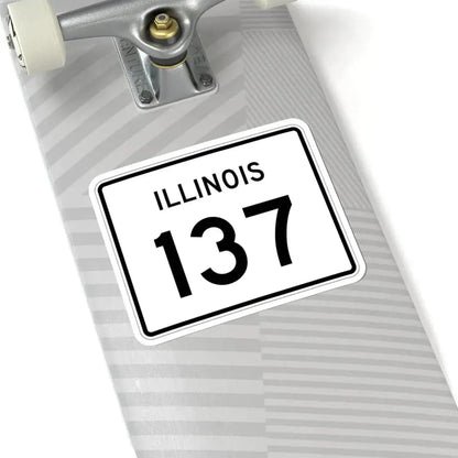 Illinois 137 (Illinois) (Road Sign) STICKER Vinyl Kiss-Cut Decal - The Sticker Space