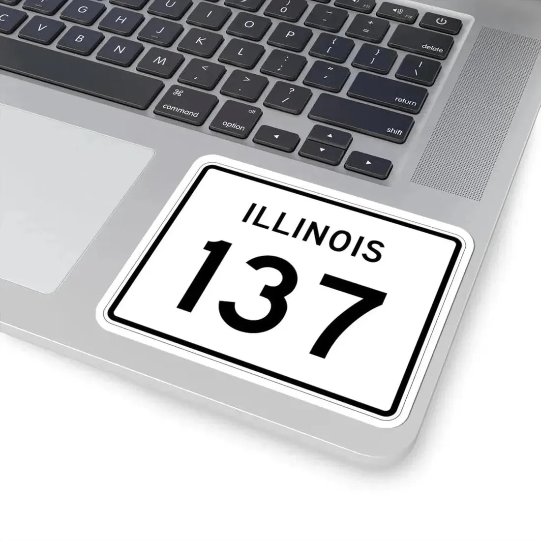 Illinois 137 (Illinois) (Road Sign) STICKER Vinyl Kiss-Cut Decal - The Sticker Space