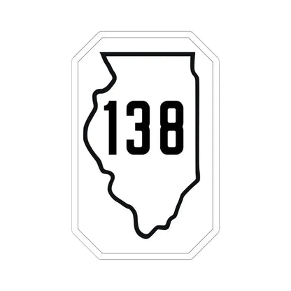 Illinois 138 1926 (Illinois) (Road Sign) STICKER Vinyl Kiss-Cut Decal 6 Inch White - The Sticker Space