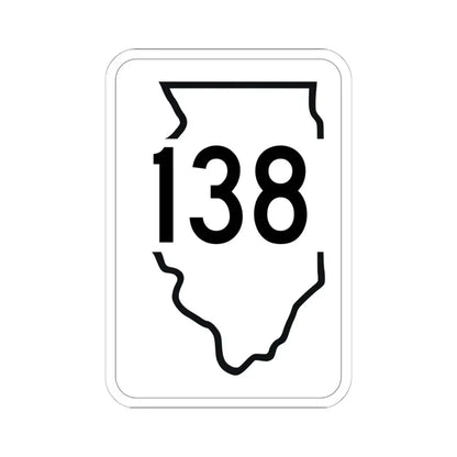 Illinois 138 1950 (Illinois) (Road Sign) STICKER Vinyl Kiss-Cut Decal 6 Inch White - The Sticker Space