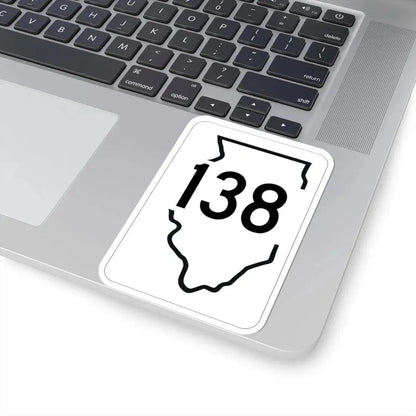 Illinois 138 1950 (Illinois) (Road Sign) STICKER Vinyl Kiss-Cut Decal - The Sticker Space