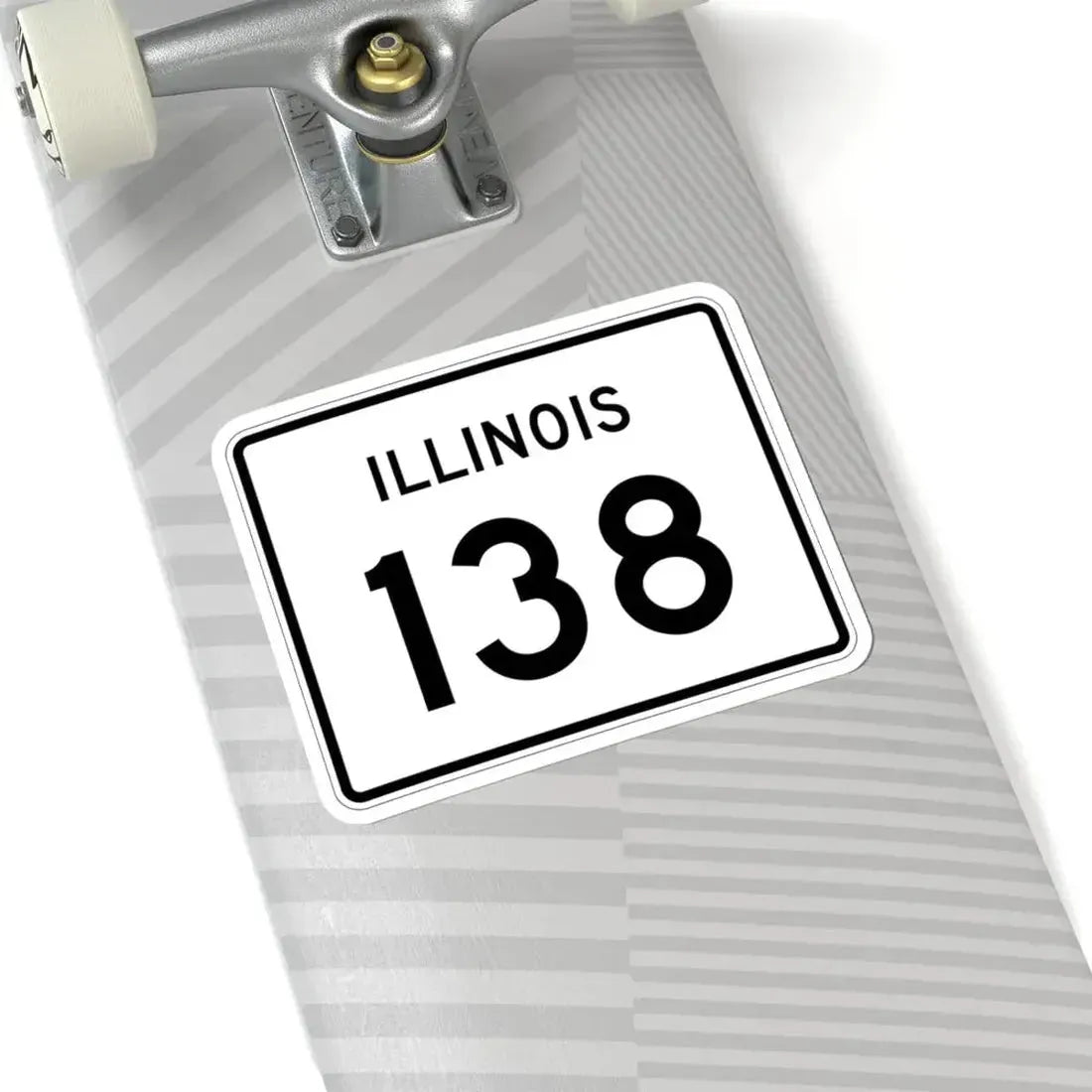 Illinois 138 (Illinois) (Road Sign) STICKER Vinyl Kiss-Cut Decal - The Sticker Space