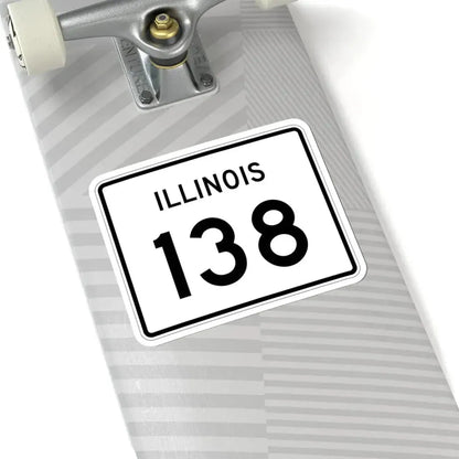 Illinois 138 (Illinois) (Road Sign) STICKER Vinyl Kiss-Cut Decal - The Sticker Space