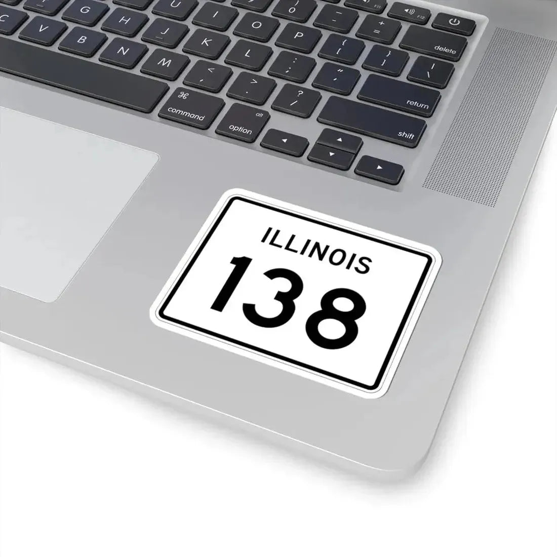 Illinois 138 (Illinois) (Road Sign) STICKER Vinyl Kiss-Cut Decal - The Sticker Space