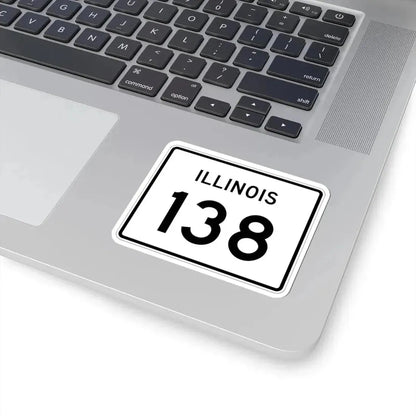 Illinois 138 (Illinois) (Road Sign) STICKER Vinyl Kiss-Cut Decal - The Sticker Space