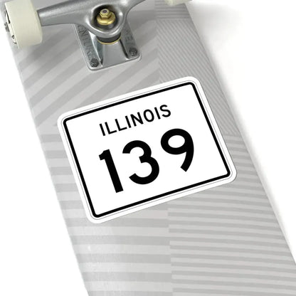 Illinois 139 (Illinois) (Road Sign) STICKER Vinyl Kiss-Cut Decal - The Sticker Space
