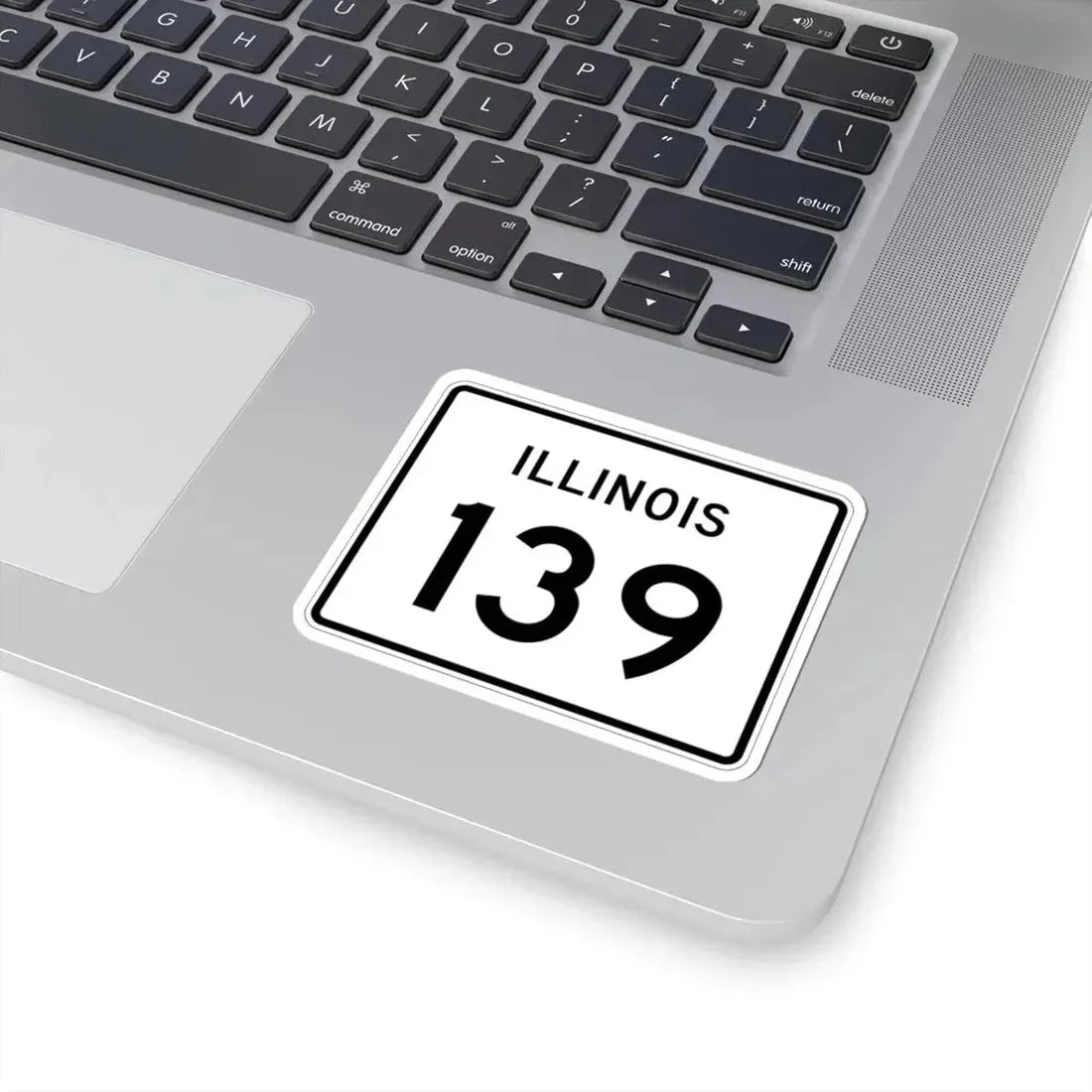 Illinois 139 (Illinois) (Road Sign) STICKER Vinyl Kiss-Cut Decal - The Sticker Space