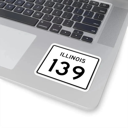 Illinois 139 (Illinois) (Road Sign) STICKER Vinyl Kiss-Cut Decal - The Sticker Space