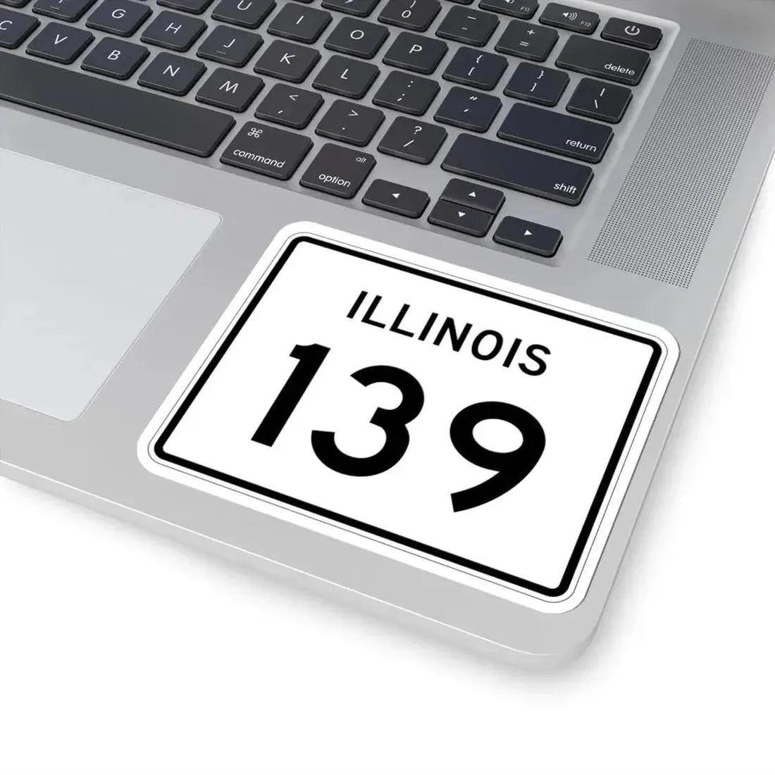 Illinois 139 (Illinois) (Road Sign) STICKER Vinyl Kiss-Cut Decal - The Sticker Space