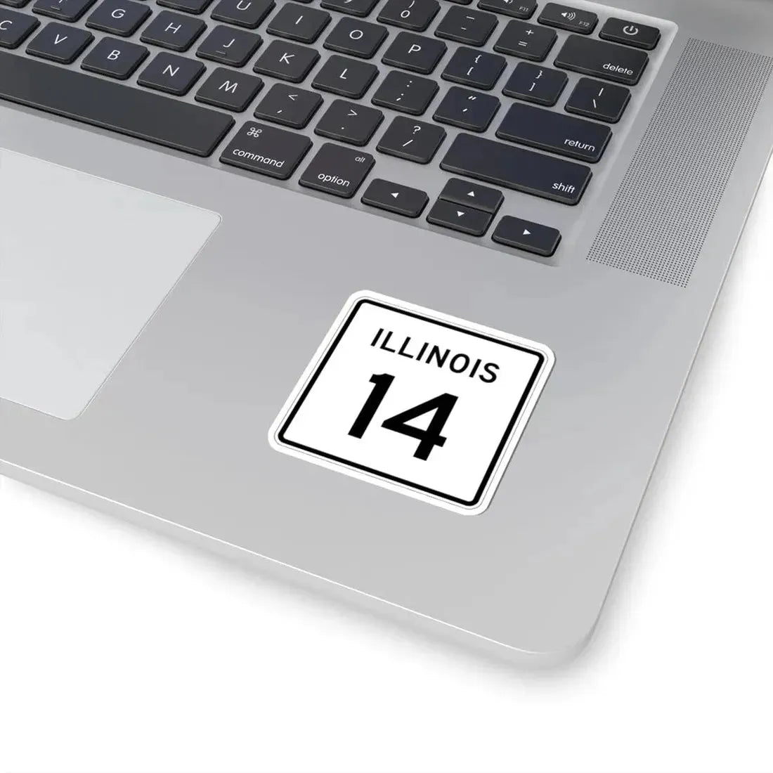 Illinois 14 (Illinois) (Road Sign) STICKER Vinyl Kiss-Cut Decal - The Sticker Space