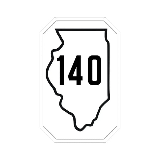 Illinois 140 1926 (Illinois) (Road Sign) STICKER Vinyl Kiss-Cut Decal 2 Inch White - The Sticker Space