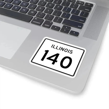 Illinois 140 (Illinois) (Road Sign) STICKER Vinyl Kiss-Cut Decal - The Sticker Space