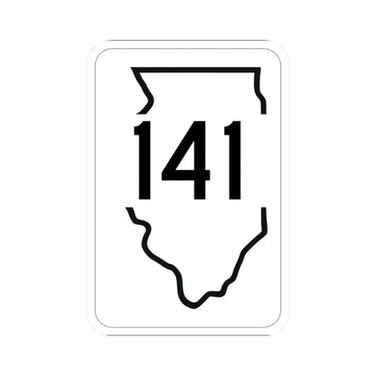 Illinois 141 1950 (Illinois) (Road Sign) STICKER Vinyl Kiss-Cut Decal 2 Inch White - The Sticker Space