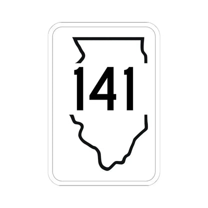 Illinois 141 1950 (Illinois) (Road Sign) STICKER Vinyl Kiss-Cut Decal 6 Inch White - The Sticker Space