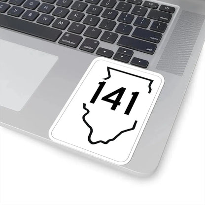 Illinois 141 1950 (Illinois) (Road Sign) STICKER Vinyl Kiss-Cut Decal - The Sticker Space