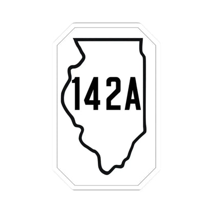 Illinois 142A 1926 (Illinois) (Road Sign) STICKER Vinyl Kiss-Cut Decal 2 Inch White - The Sticker Space