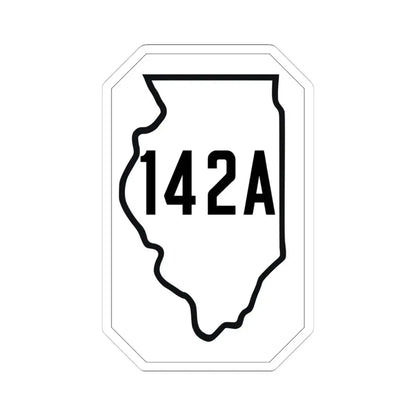 Illinois 142A 1926 (Illinois) (Road Sign) STICKER Vinyl Kiss-Cut Decal 4 Inch White - The Sticker Space