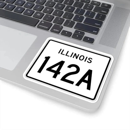 Illinois 142A (Illinois) (Road Sign) STICKER Vinyl Kiss-Cut Decal - The Sticker Space