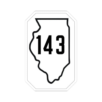 Illinois 143 1926 (Illinois) (Road Sign) STICKER Vinyl Kiss-Cut Decal 3 Inch White - The Sticker Space