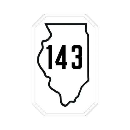 Illinois 143 1926 (Illinois) (Road Sign) STICKER Vinyl Kiss-Cut Decal 6 Inch White - The Sticker Space