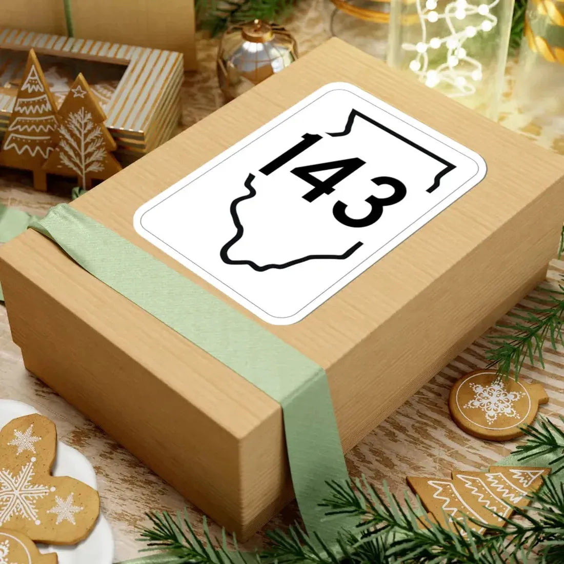 Illinois 143 1950 (Illinois) (Road Sign) STICKER Vinyl Kiss-Cut Decal - The Sticker Space