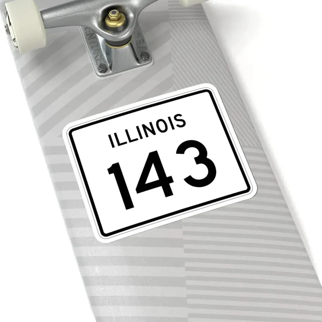 Illinois 143 (Illinois) (Road Sign) STICKER Vinyl Kiss-Cut Decal - The Sticker Space